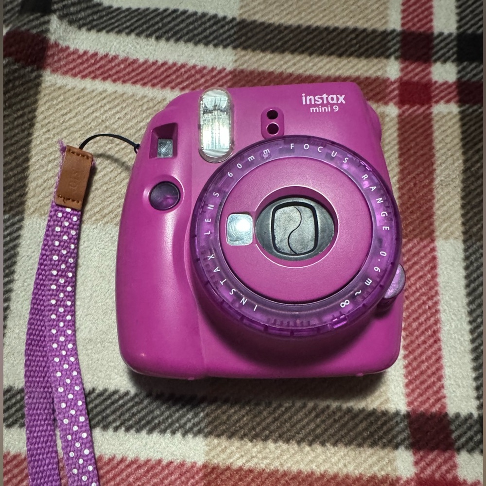Instax mini 9 Polaroid camera  one purple and one pink